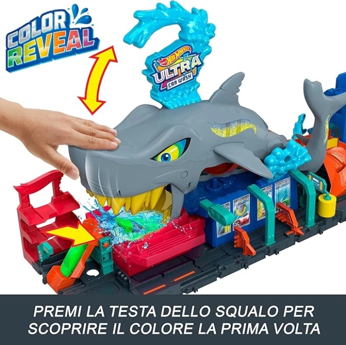hot wheels city - autolavaggio mega squalo: 3