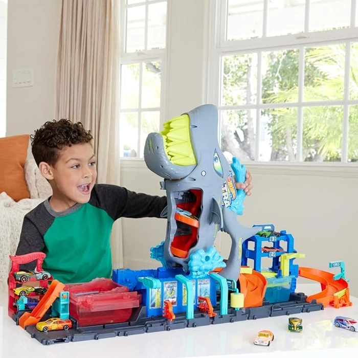 hot wheels city - autolavaggio mega squalo: 4