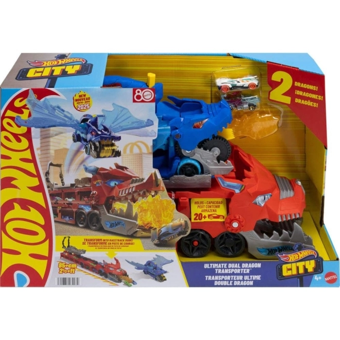 hot wheels city - drago trasportatore trasformabile