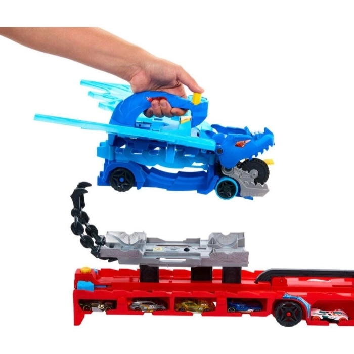 hot wheels city - drago trasportatore trasformabile