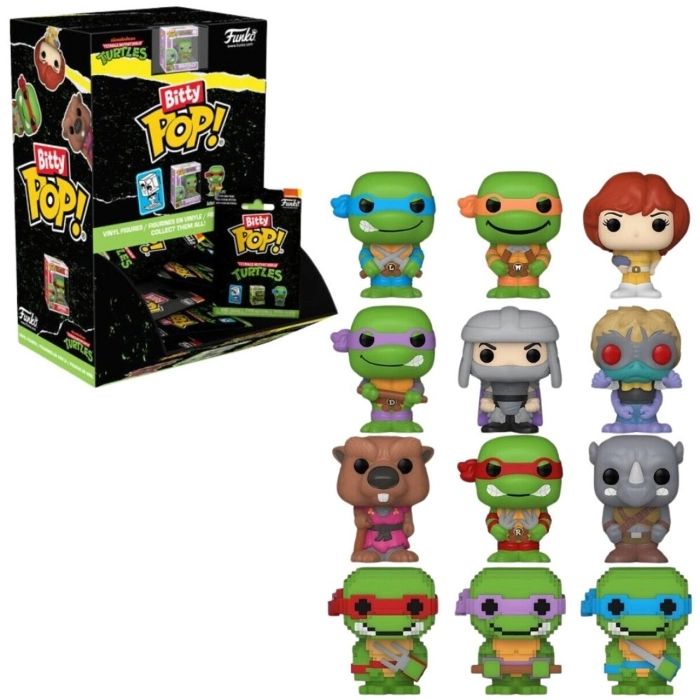tmnt - teenage mutant ninja turtles 1 personaggio assortito 3cm  - funko pop bitty