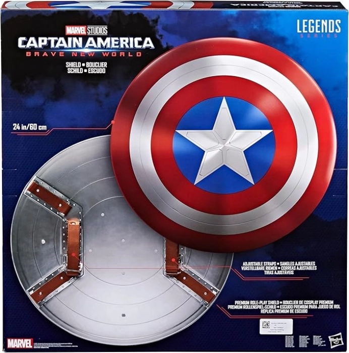 marvel legends series - falcon and the winter soldier - scudo di capitan america - 60cm