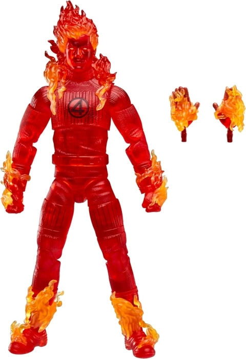 marvel legend series - i fantastici 4 - la torcia umana - action figure 15cm: 2