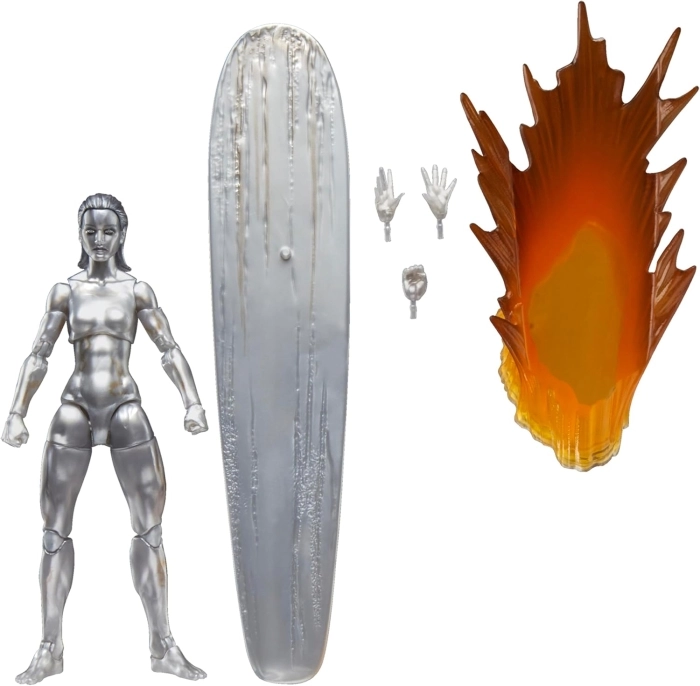 marvel legends series - i fantastici 4 - silver surfer - action figure 15cm: 2
