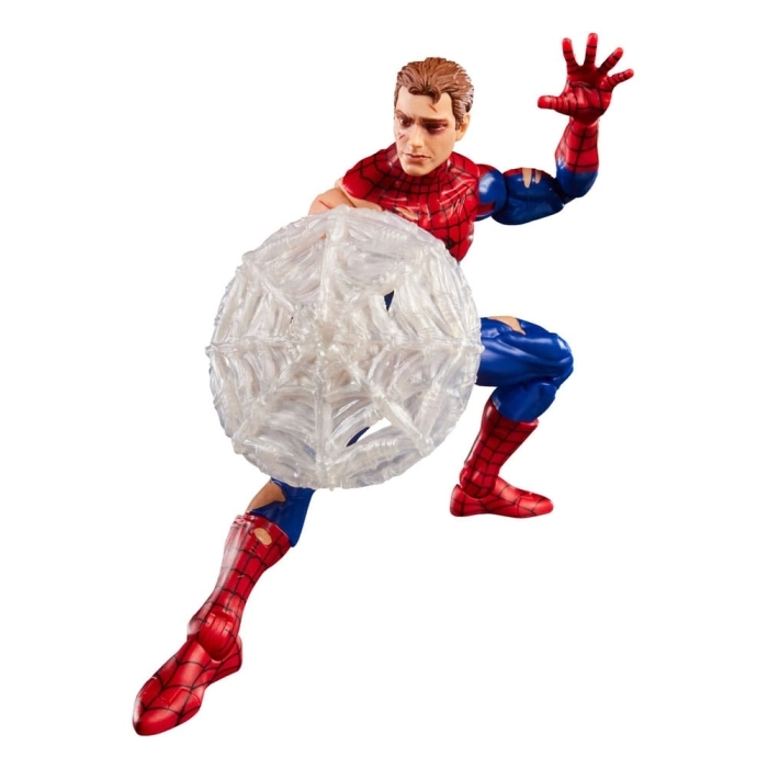 marvel legends series x magic: the gathering - battle damaged spider-man 15cm + 1 magic foil card: 6