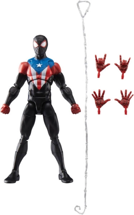 marvel legends series - spider-man 2 - miles morales in tuta boricua - action figure 15cm