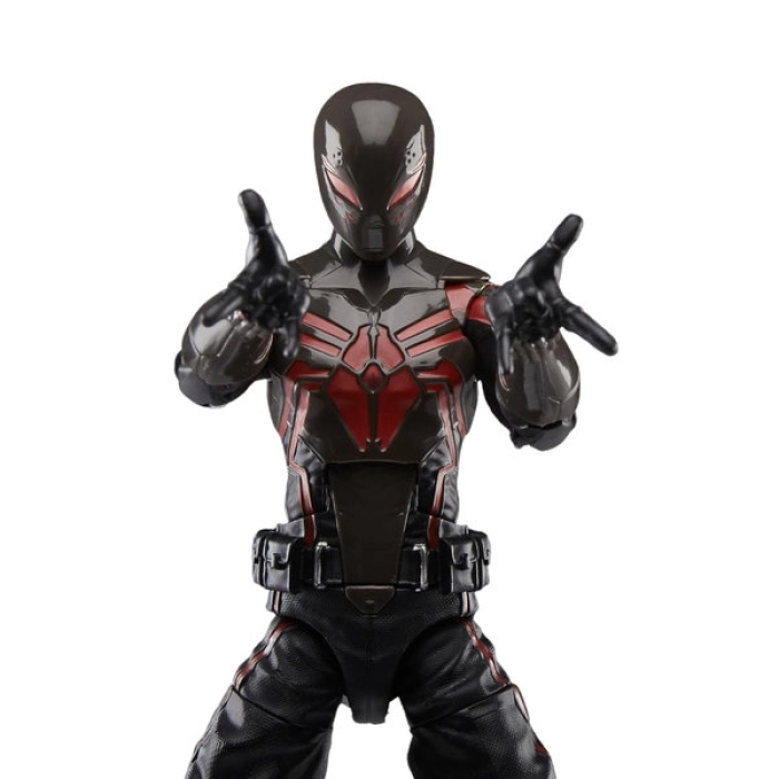 marvel legends series - spider-man 2 - miles morales in tuta brooklyn 2099 - action figure 15cm: 3