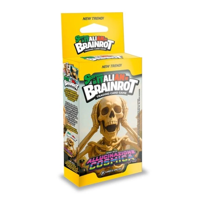 skifidol - italian brainrot tcg - allucinazione cosmica - scatolina da 3 bustine da 7 carte