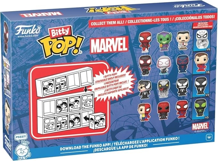 marvel - spider-man 4 pack 3cm  - funko pop bitty