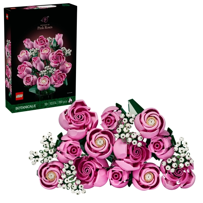 10374 - bouquet di rose rosa