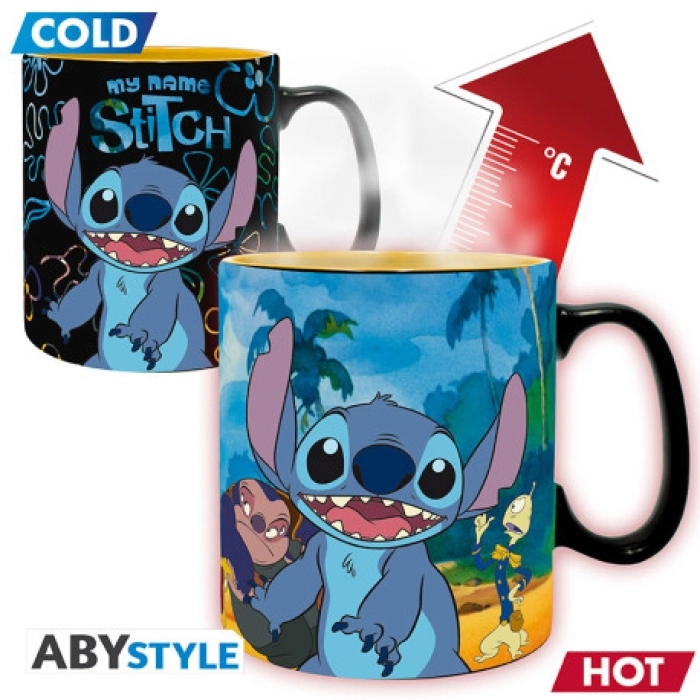 disney - tazza termosensibile 460ml - lilo & stitch