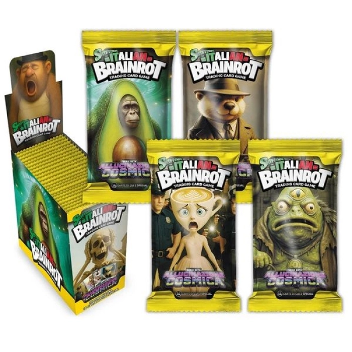 skifidol - italian brainrot tcg - allucinazione cosmica - bustina singola da 14 carte