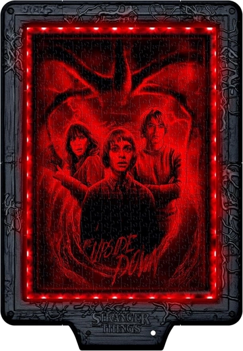metamorphic art collection - stranger things - the upside down - puzzle con cornice led