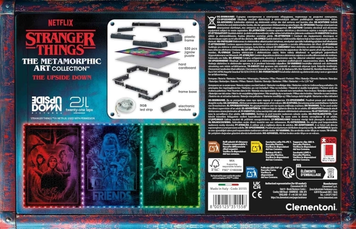 metamorphic art collection - stranger things - the upside down - puzzle con cornice led