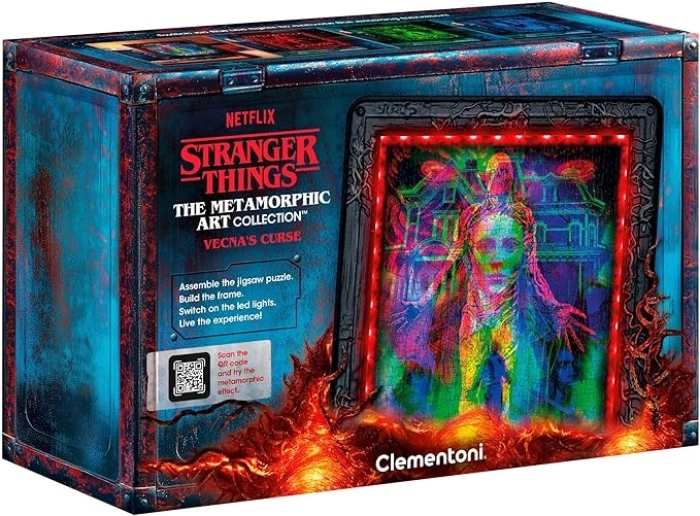 metamorphic art collection - stranger things - vecna's curse - puzzle con cornice led