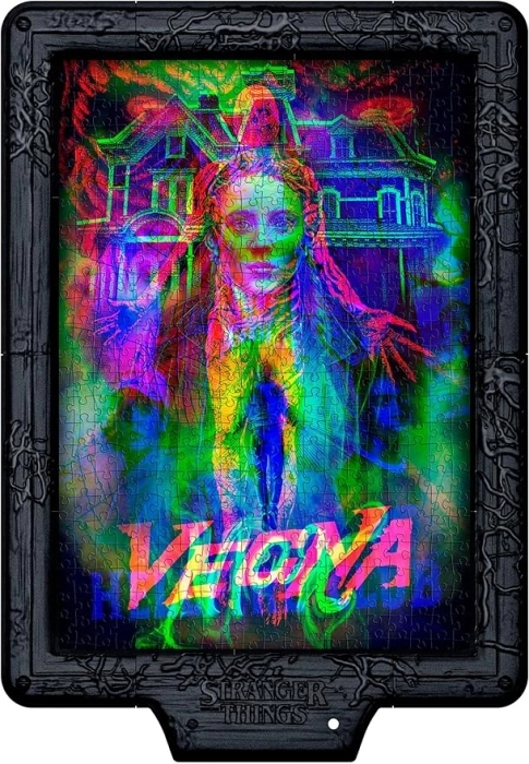 metamorphic art collection - stranger things - vecna's curse - puzzle con cornice led