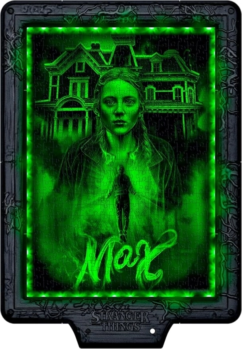 metamorphic art collection - stranger things - vecna's curse - puzzle con cornice led