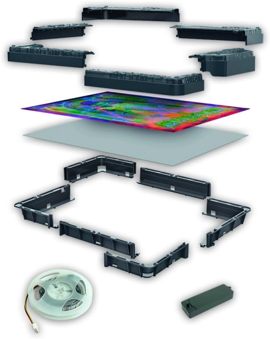 metamorphic art collection - stranger things - demogorgon's hunt - puzzle con cornice led