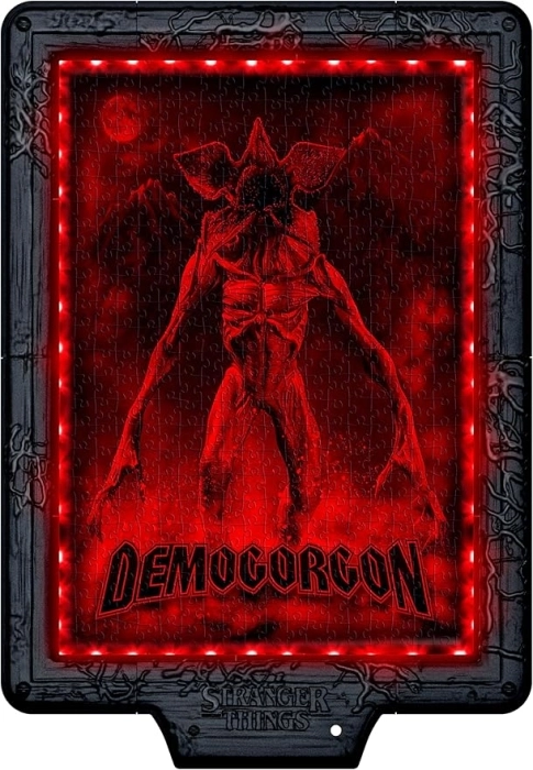 metamorphic art collection - stranger things - demogorgon's hunt - puzzle con cornice led