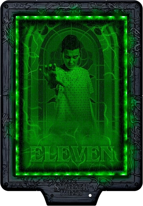 metamorphic art collection - stranger things - demogorgon's hunt - puzzle con cornice led