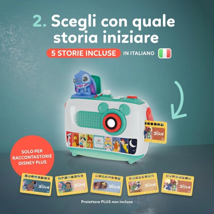 proiettore raccontastorie disney classic - le storie di stitch