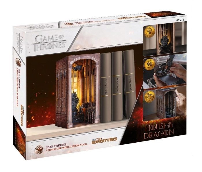 tiny adventures - book nook - game of thrones, il trono di spade