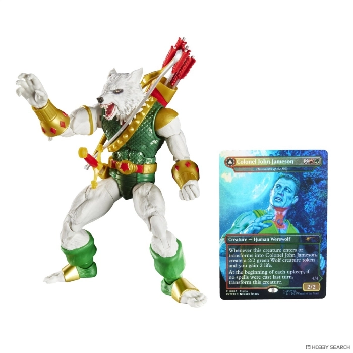 marvel legends series x magic: the gathering - man-wolf 15cm + 1 magic foil card: 3