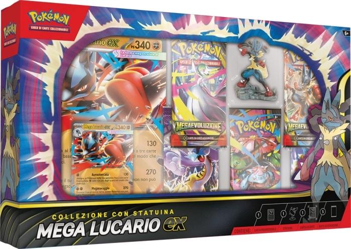 pokemon - collezione con statuina - mega lucario ex (ita)