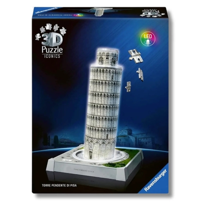 torre di pisa - puzzle 3d con led: 1
