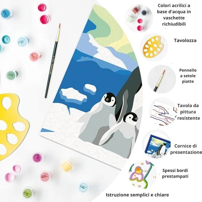 creart - serie d - famiglia di pinguini
