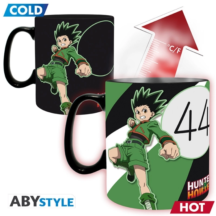 hunter x hunter - tazza termosensibile 460ml - gon & hisoka