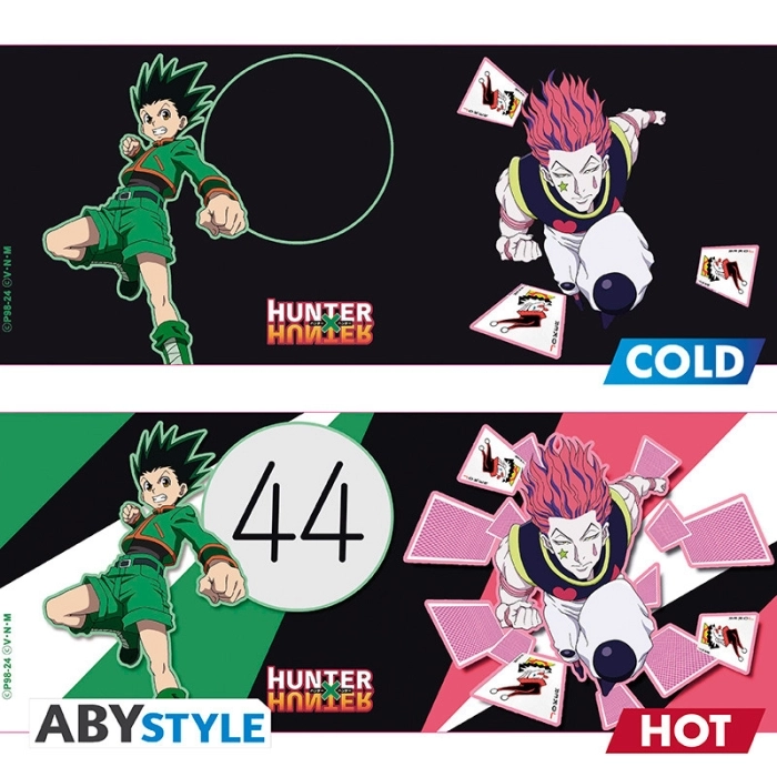 hunter x hunter - tazza termosensibile 460ml - gon & hisoka