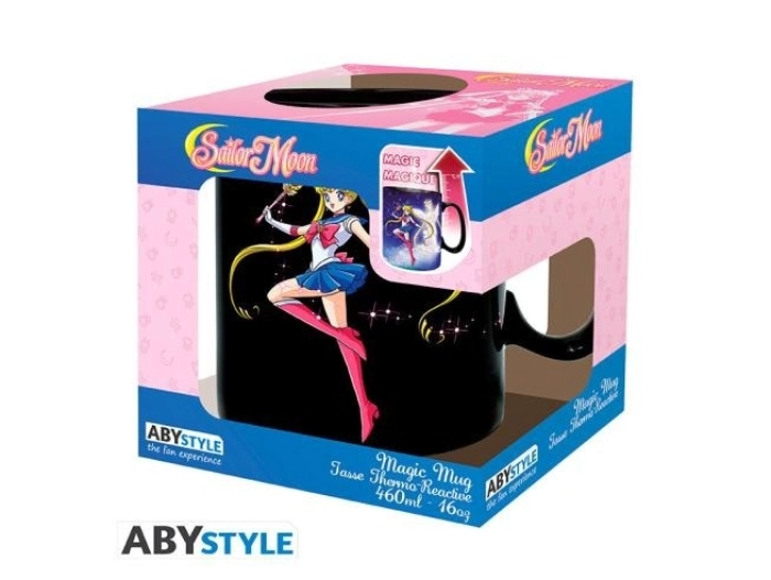 sailor moon - tazza termosensibile 460ml - sailor & chibi
