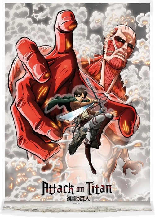 attack on titan - diorama acryl - eren vs gigante colossale