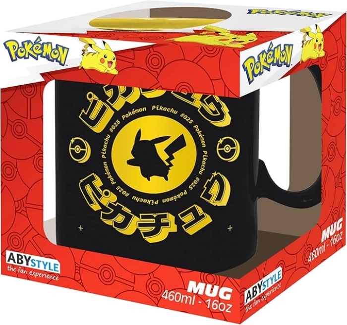 pokemon - tazza 460ml - pikachu black icon