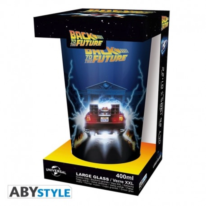 back to the future - bicchiere 400ml - delorean