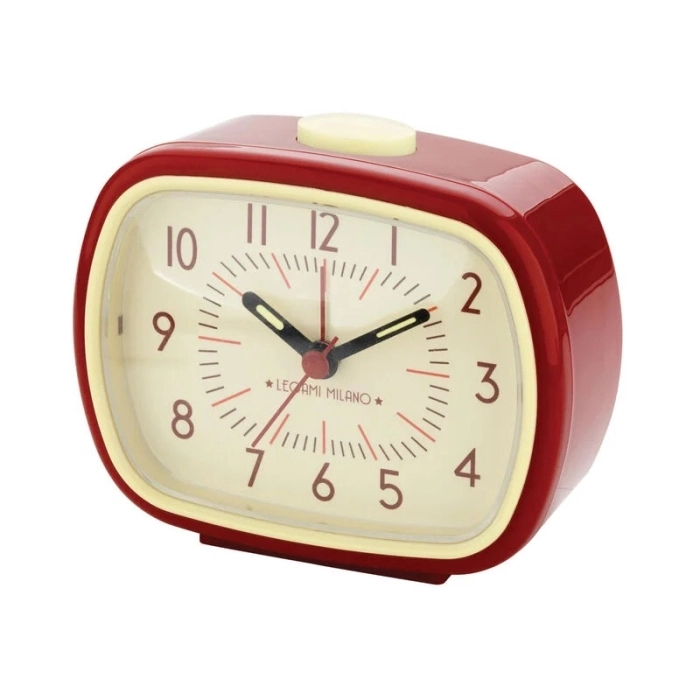 orologio sveglia retro - rosso