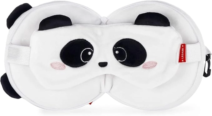 cuscino da viaggio con mascherina da notte - panda