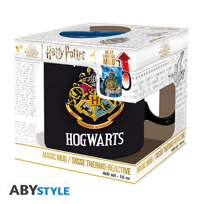 harry potter - tazza termosensibile 460ml - welcome to hogwarts