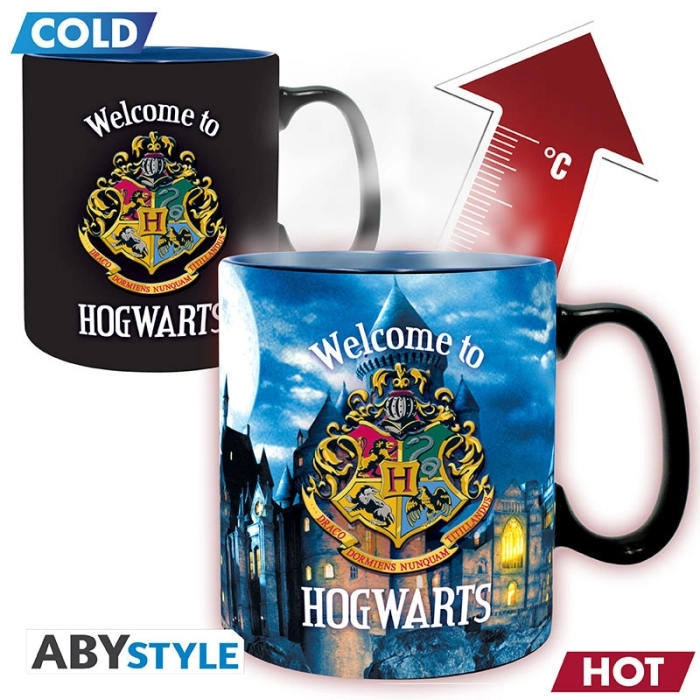 harry potter - tazza termosensibile 460ml - welcome to hogwarts