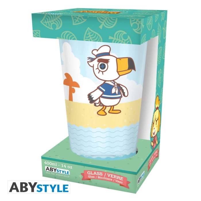 animal crossing - bicchiere 400ml - personaggi da spiaggia