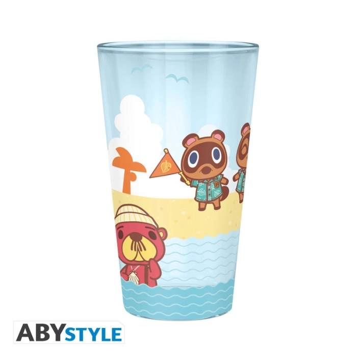 animal crossing - bicchiere 400ml - personaggi da spiaggia