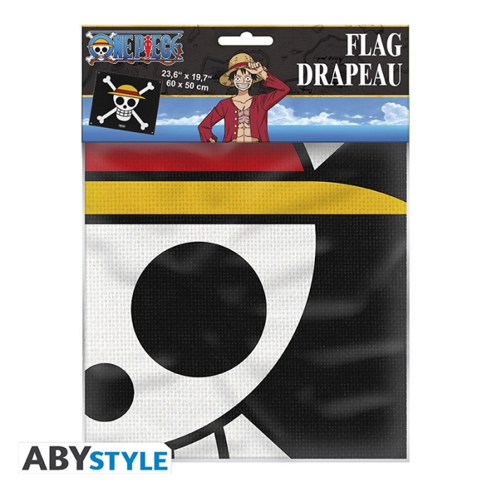 one piece - bandiera 50x60 - straw hat jolly roger