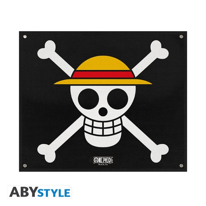 one piece - bandiera 50x60 - straw hat jolly roger