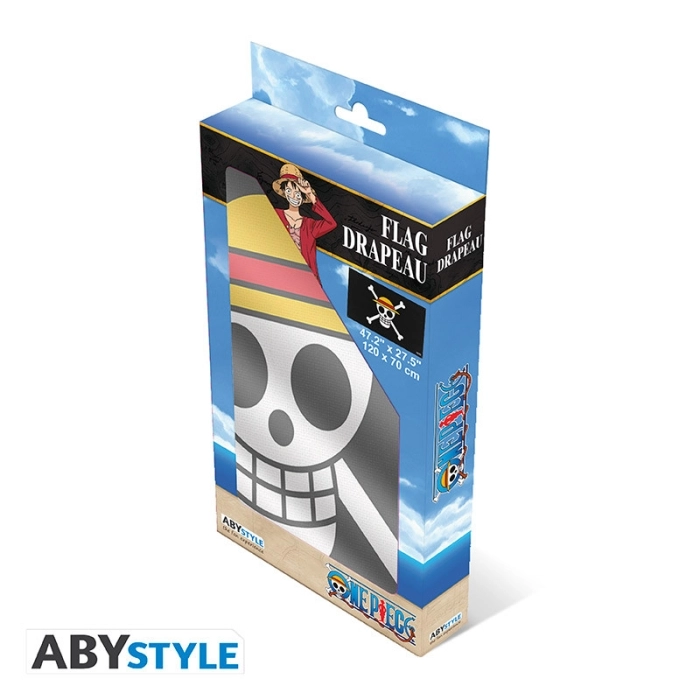 one piece - bandiera 120x70 - straw hat jolly roger