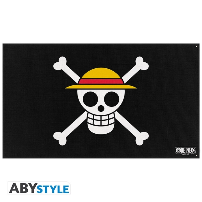 one piece - bandiera 120x70 - straw hat jolly roger