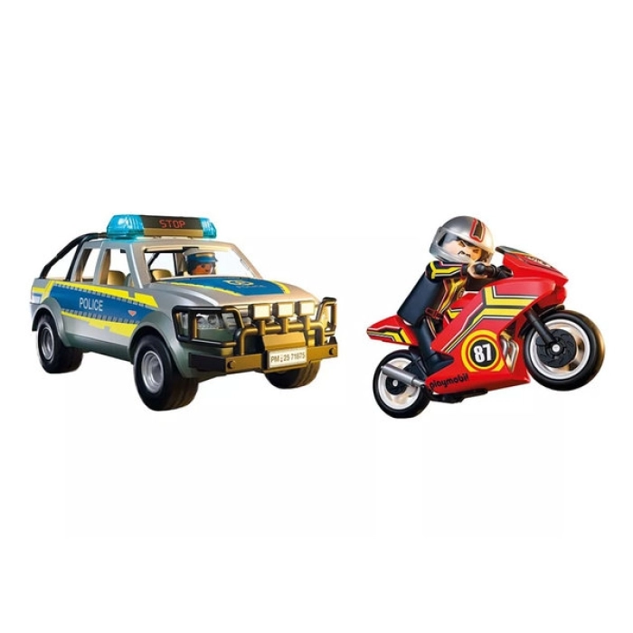inseguimento con pick-up della polizia