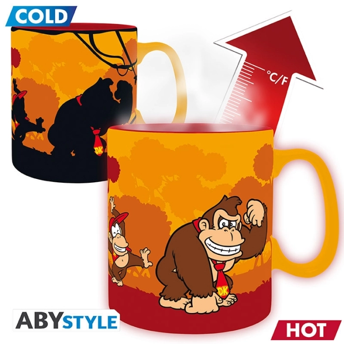 donkey kong - tazza termosensibile 460ml - donkey kong