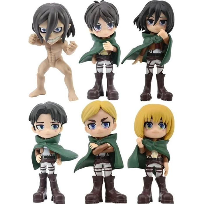 attack on titan - anime figures blind box - 1 personaggio assortito