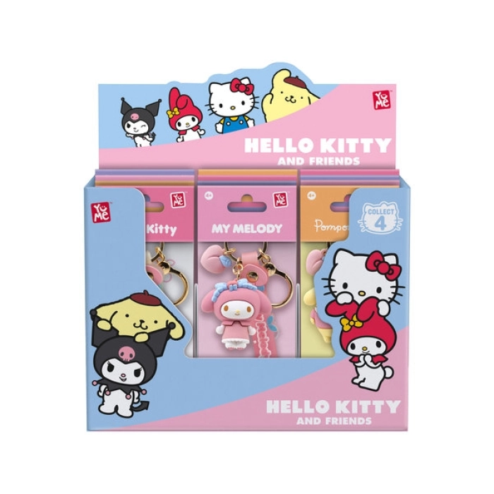 hello kitty and friends - portachiavi & cinghia da polso - 1 personaggio assortito